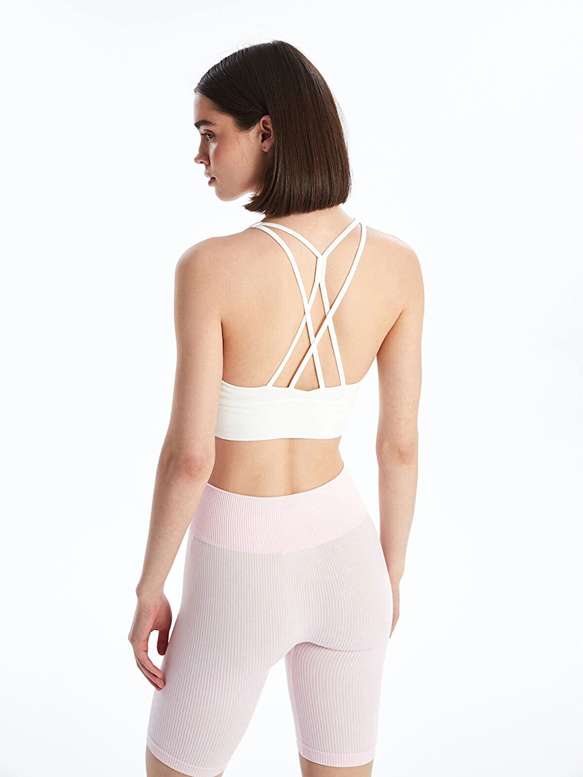 XSIDE ACTIVE BEYAZ Kadın U Yaka Düz Spor Büstiyer