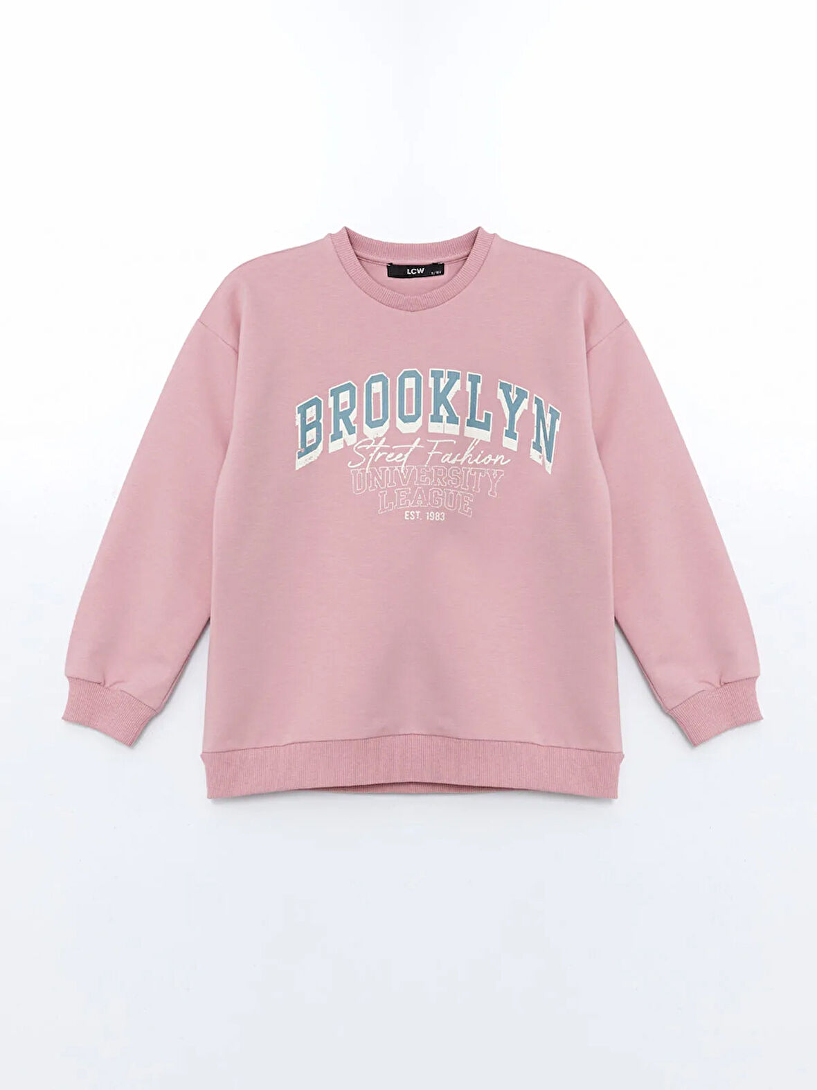 Bisiklet Yaka Baskılı Kız Çocuk Sweatshirt_W4LF38Z4-SHT_8684141658980_9-10 Yaş