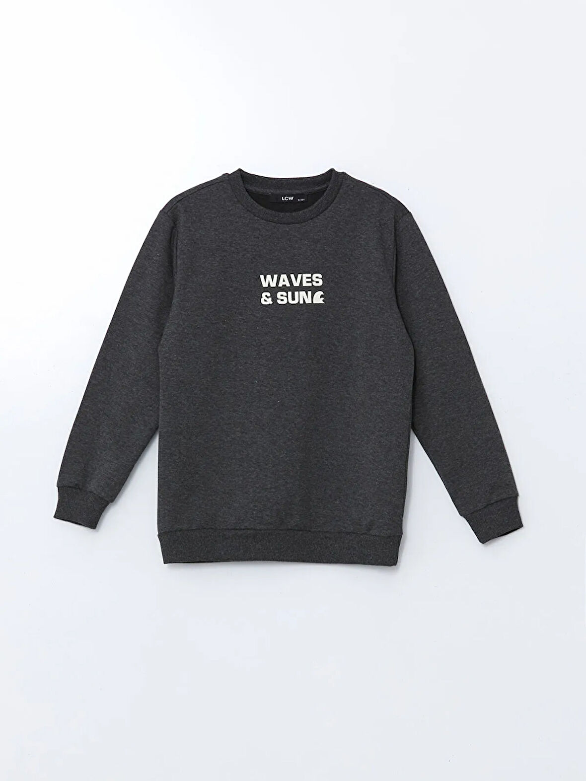 Bisiklet Yaka Baskılı Erkek Çocuk Sweatshirt_W4LF44Z4-HDE_8684141660150_9-10 Yaş
