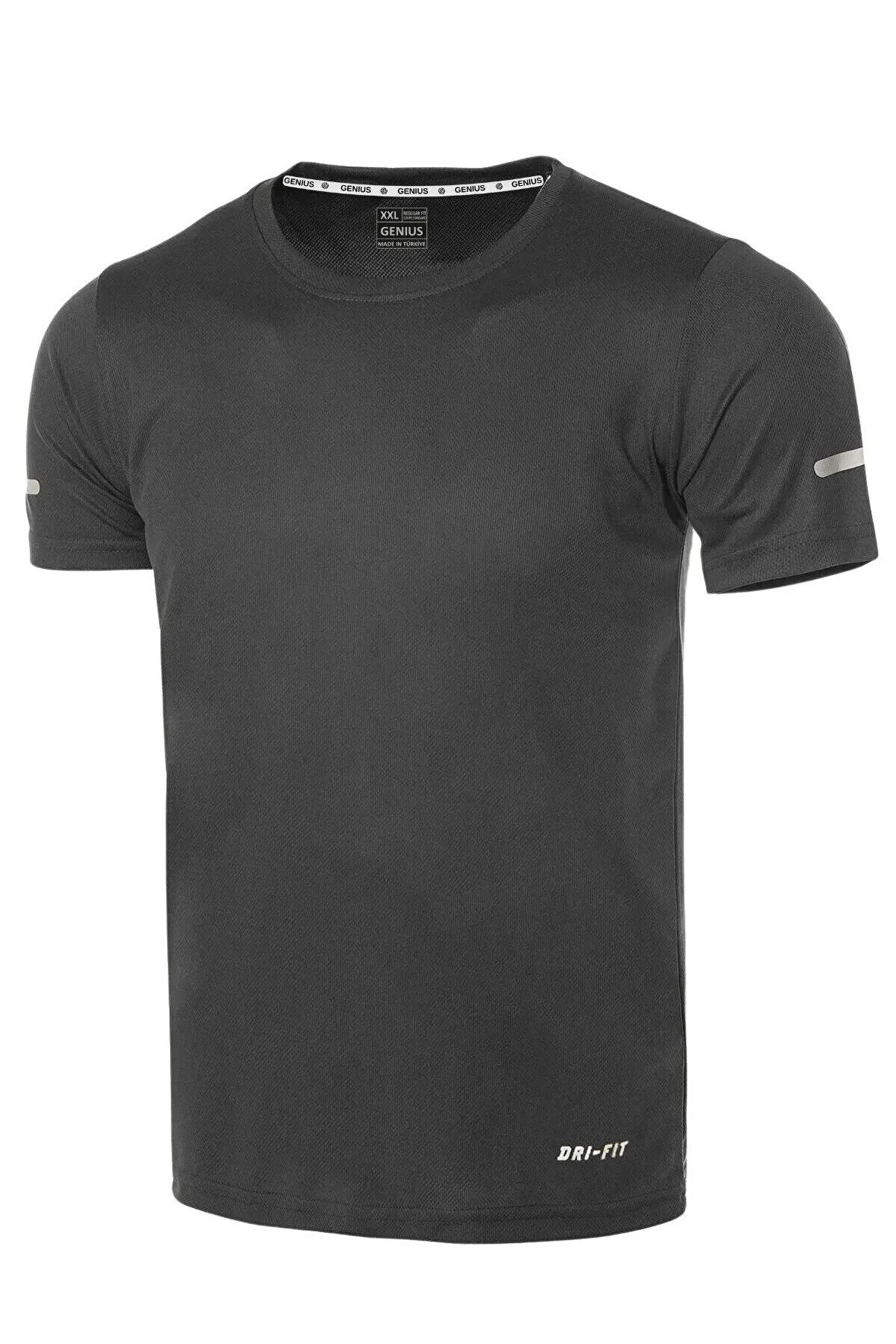 Genius Erkek Nem Emici Hızlı Kuruma Atletik Teknik Performans Spor T-shirt Drıfıt-kısakol