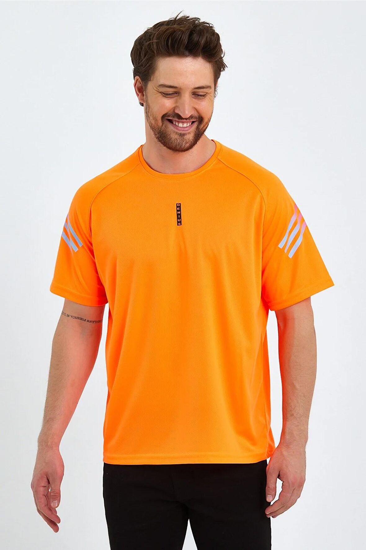 Store Erkek Spor Tişört Baskılı Fitness, Antrenman Fit T-shirt