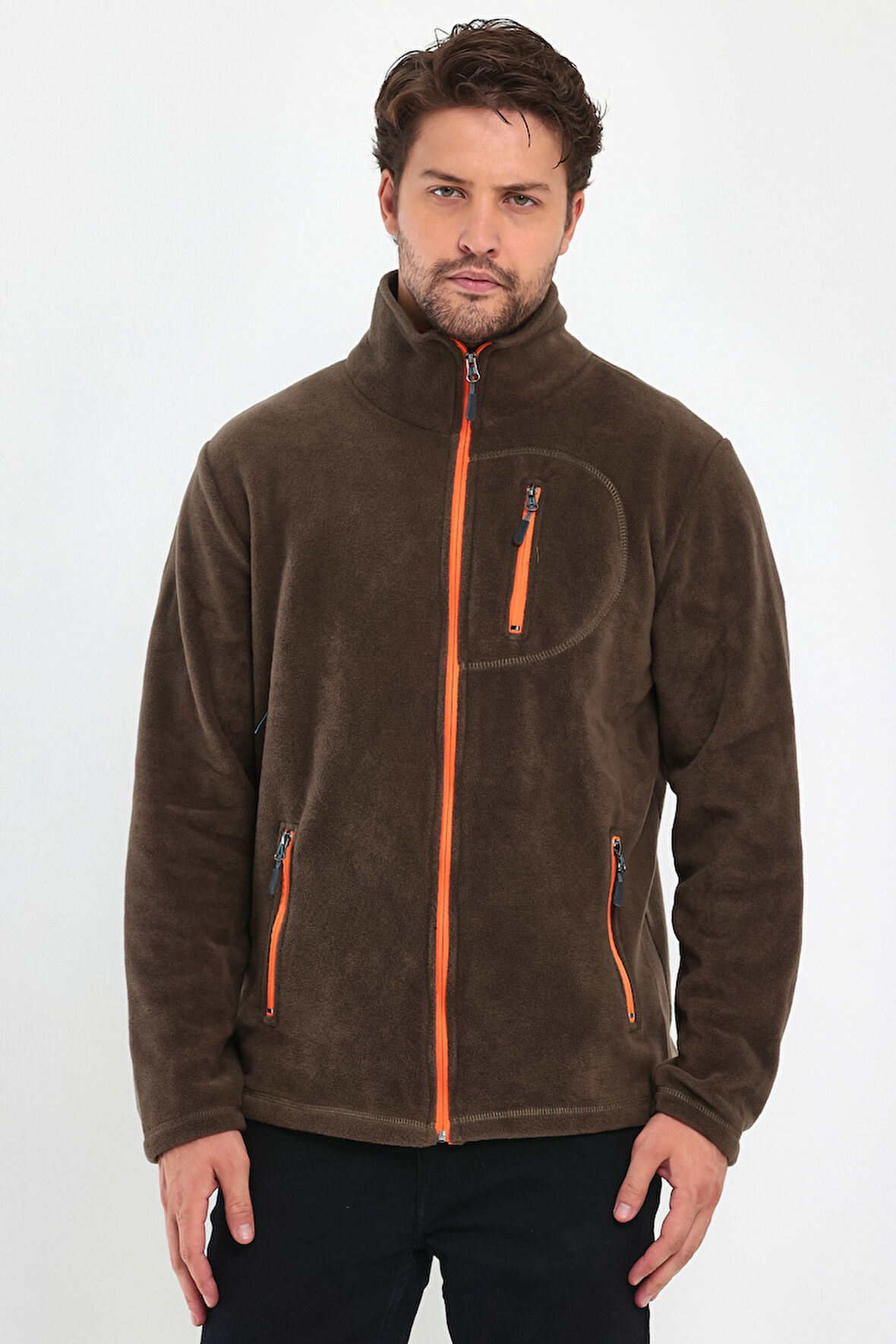 Erkek Polar Tam Fermuarlı 3 Cepli Outdoor Polar Ceket Tactical Flecee POLAR-GNS