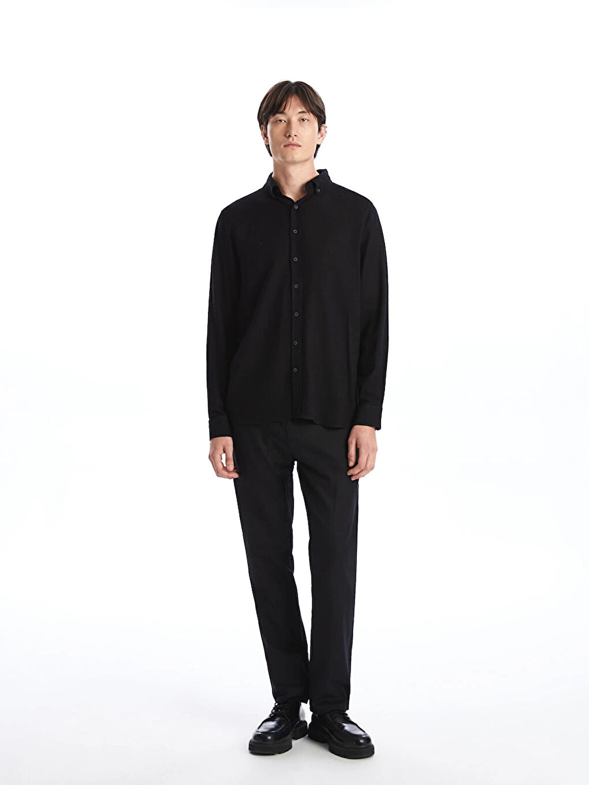 SOUTHBLUE Siyah Standart Kalıp Poplin Erkek Pantolon