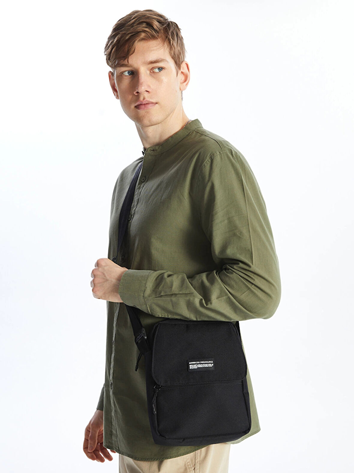 LCW ACCESSORIES SİYAH Ayarlanabilir Askılı Erkek Omuz Çantası