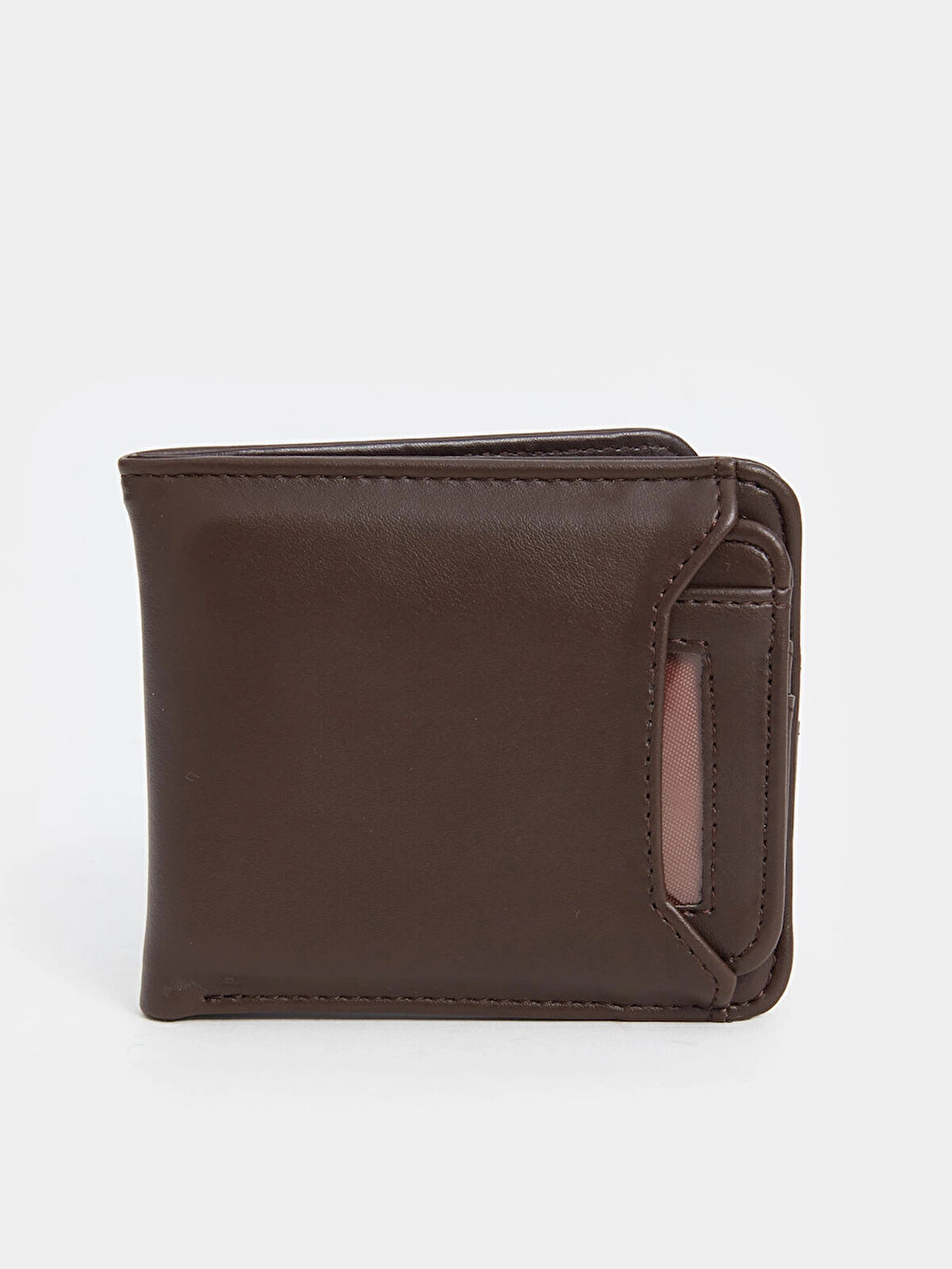 LCW ACCESSORIES KAHVERENGİ Deri Görünümlü Erkek Cüzdan ve Kartlık