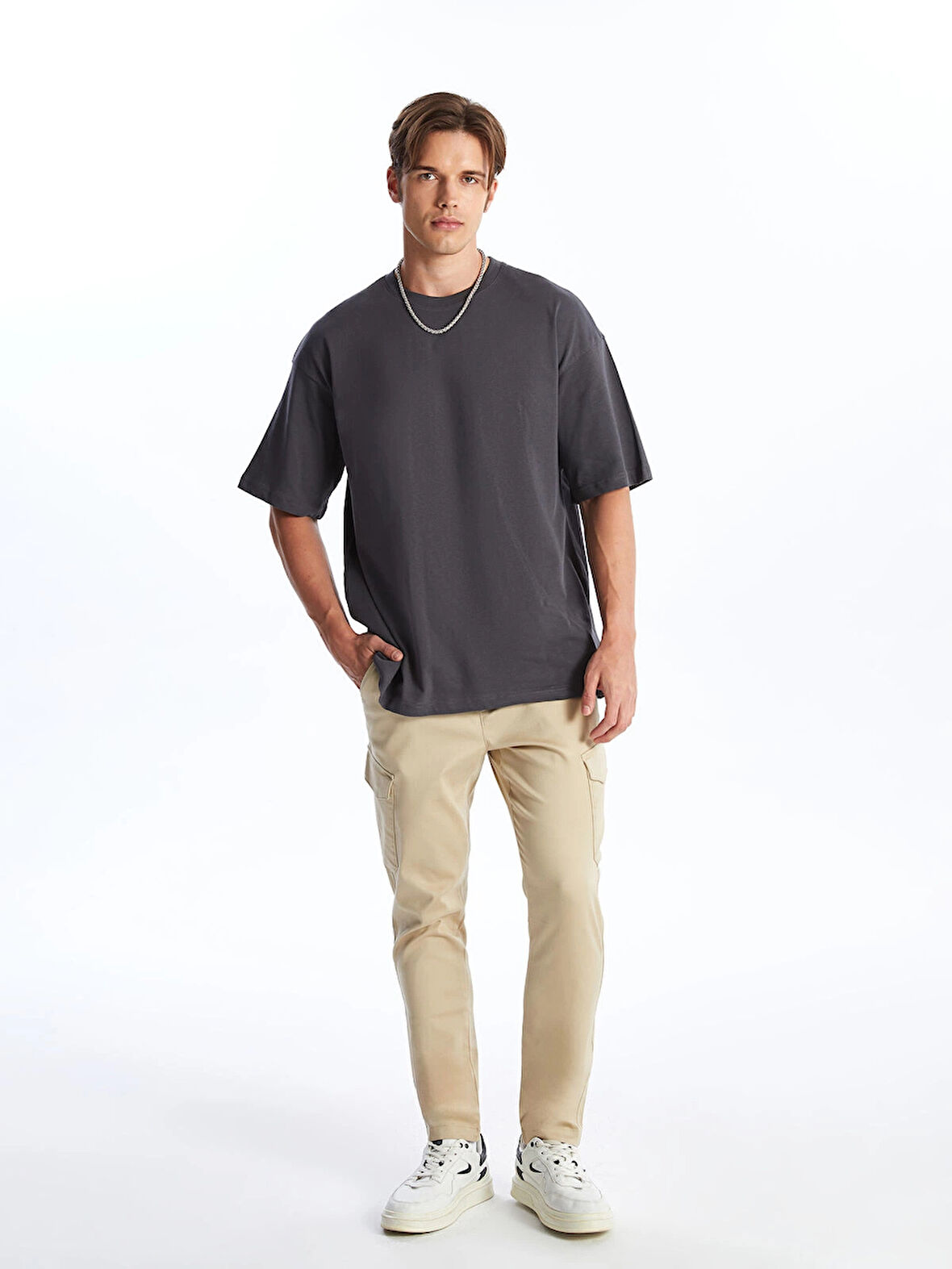 XSIDE BEJ Slim Fit Erkek Kargo Pantolon