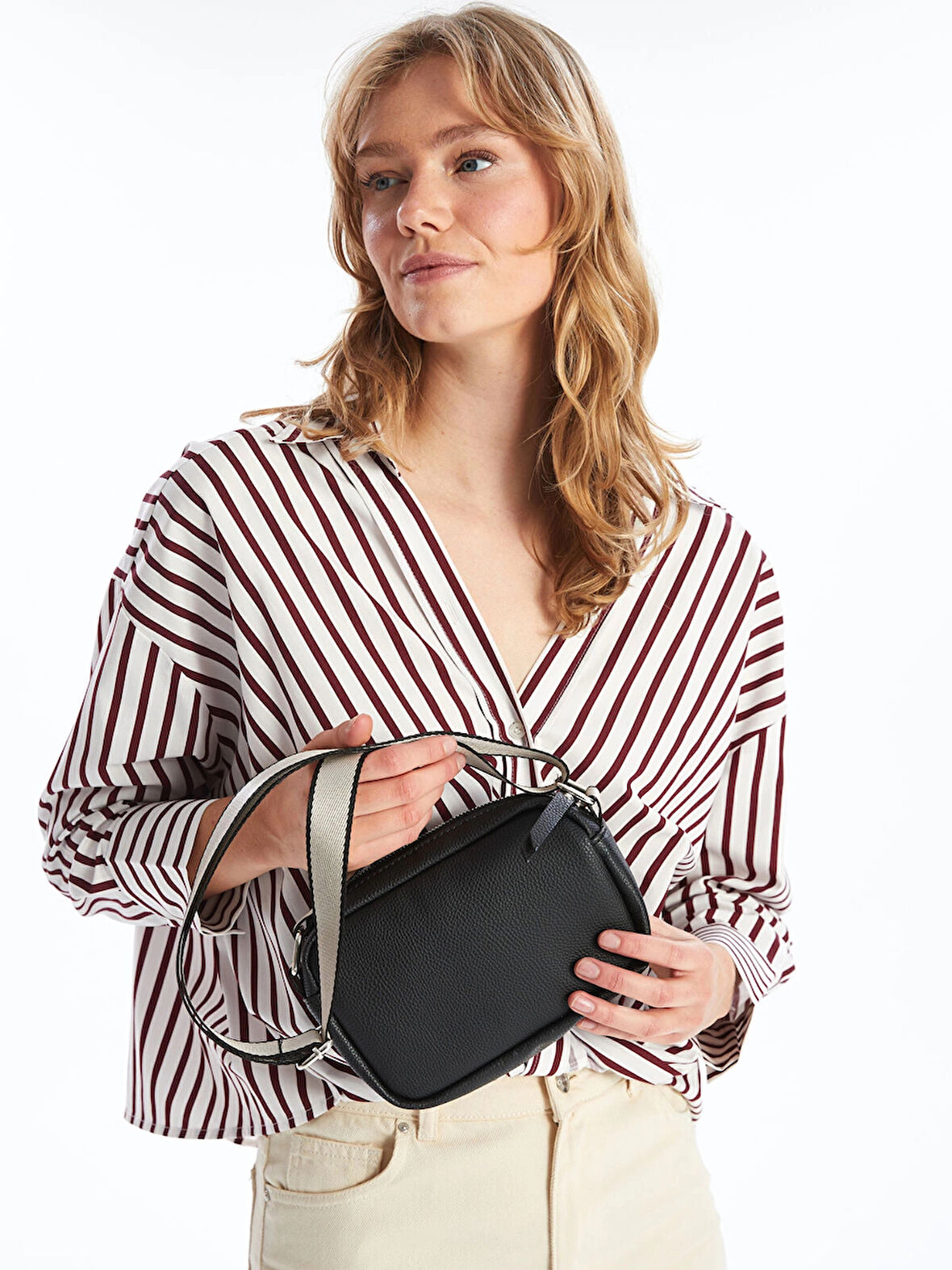 LCW ACCESSORIES SİYAH Deri Görünümlü Kadın Kol Çantası