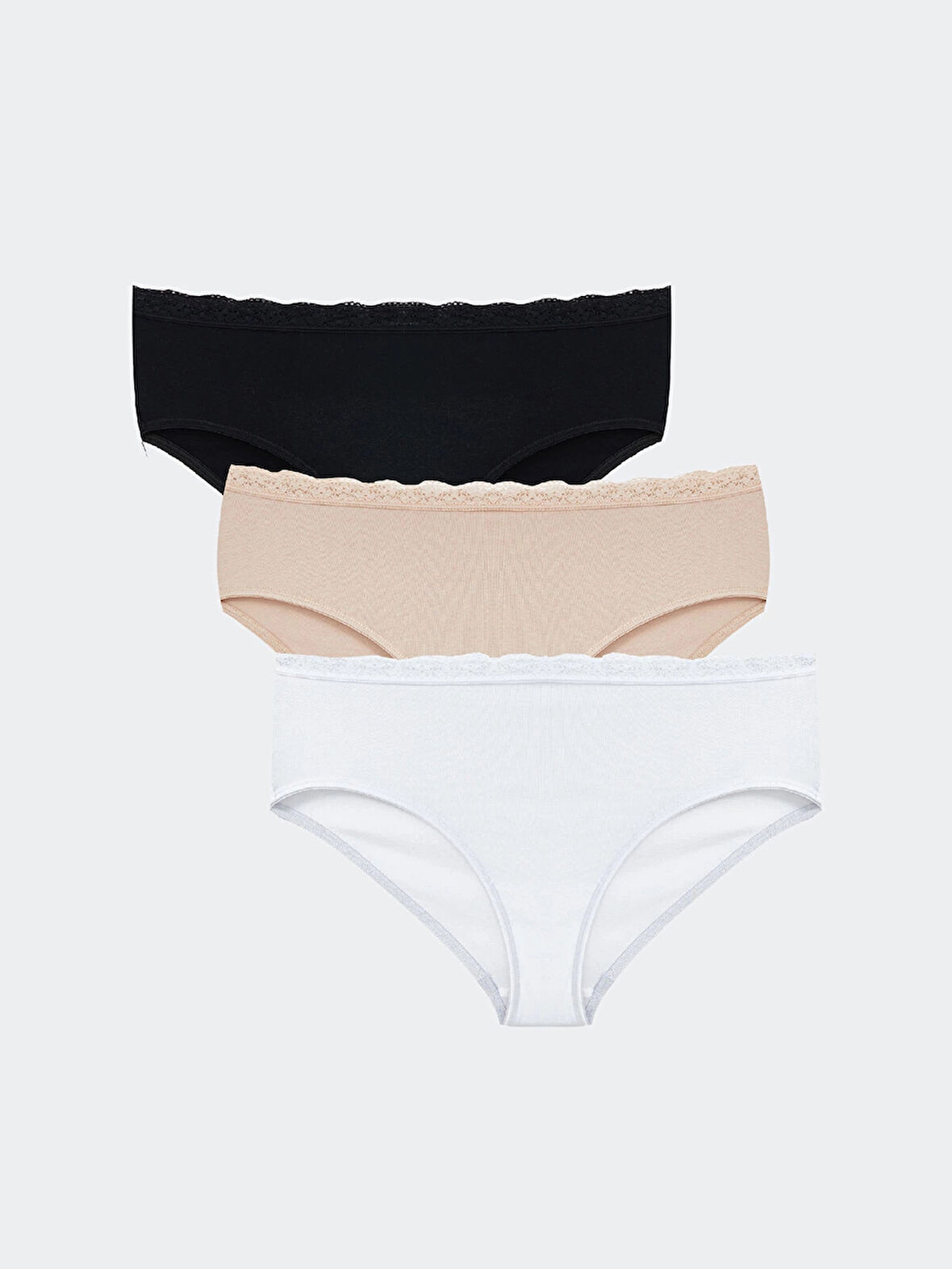 LCW DREAM Pembe Dantel Detaylı Hipster Külot 3'lü Paket