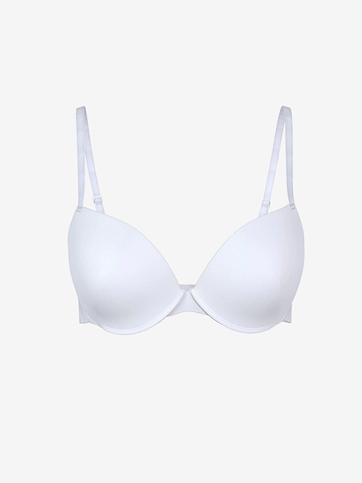 LCW DREAM Beyaz Balenli Dolgusuz Düz Tişört Sütyen