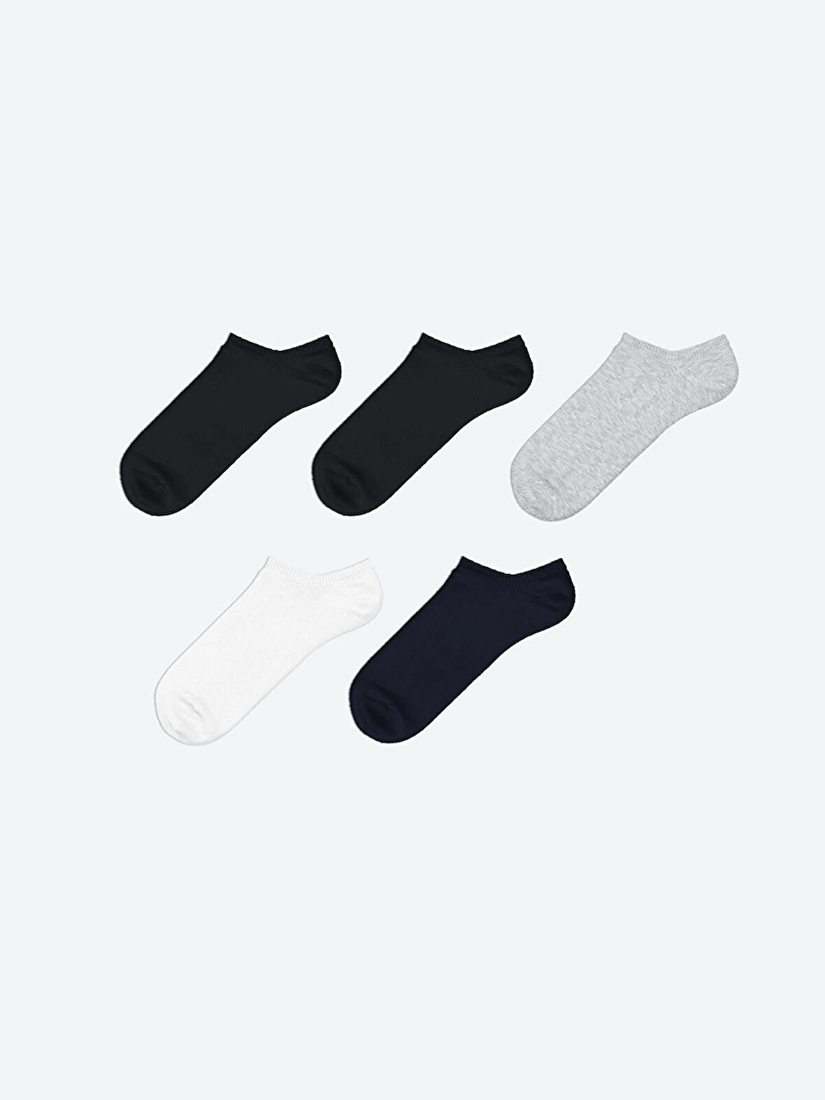 LCW ACCESSORIES Karişik Çizgili Erkek Sneaker Çorap 5'li