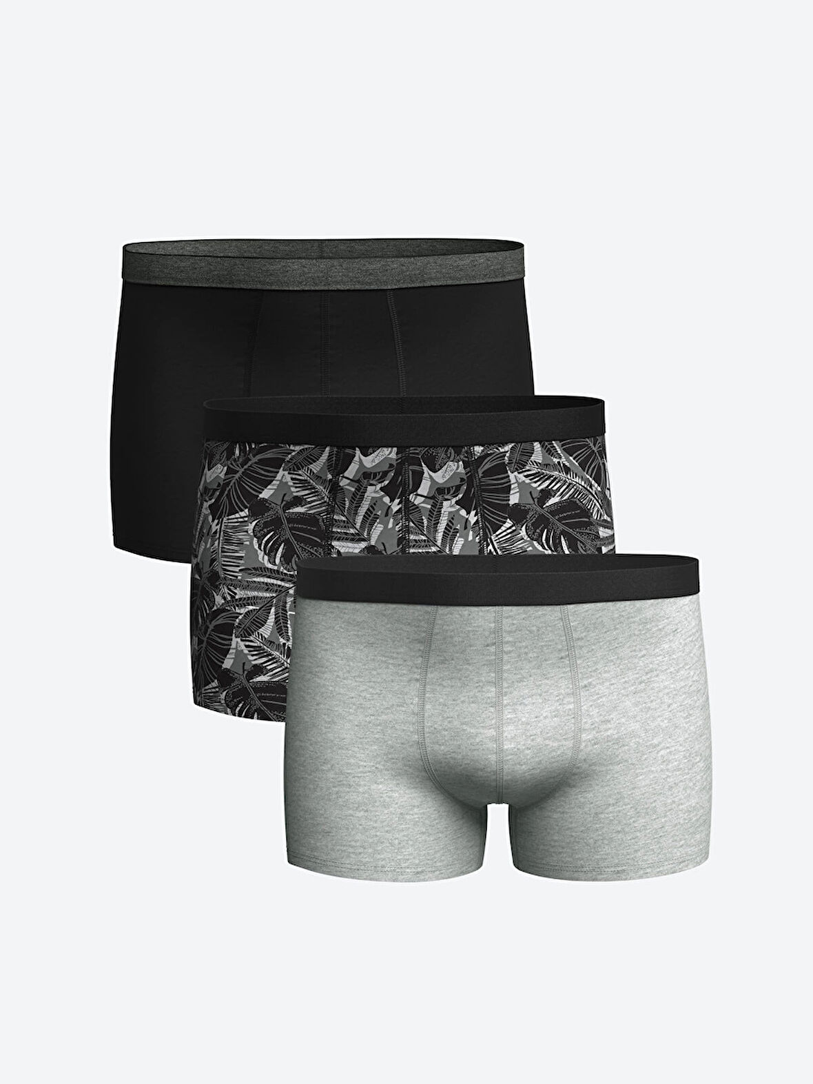 LC WAIKIKI Siyah Standart Kalıp Pamuklu Esnek Erkek Boxer 3'lü