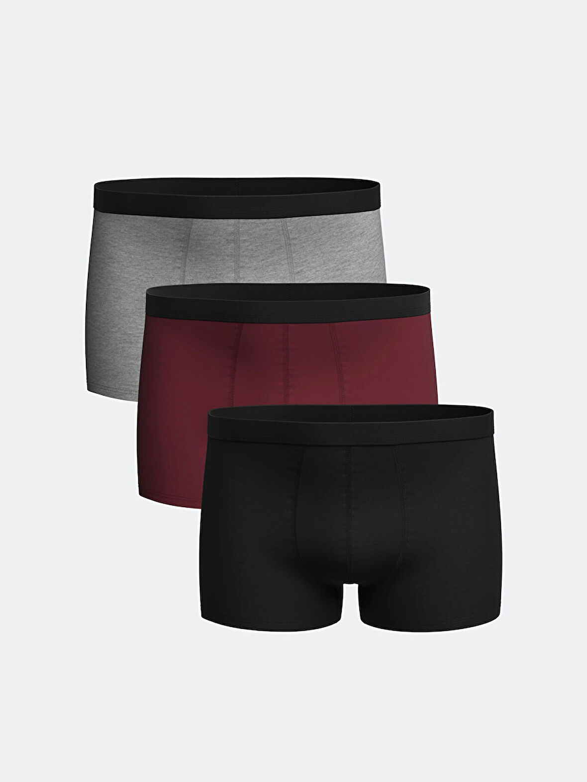 LC WAIKIKI Siyah Standart Kalıp Pamuklu Esnek Erkek Boxer 3'lü