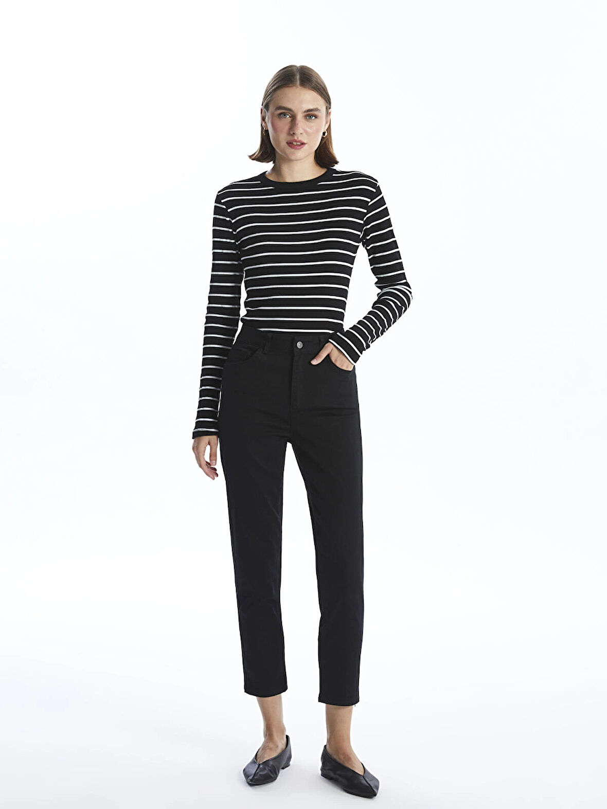 LCWAIKIKI Classic Siyah Slim Fit Kadın Jean Pantolon