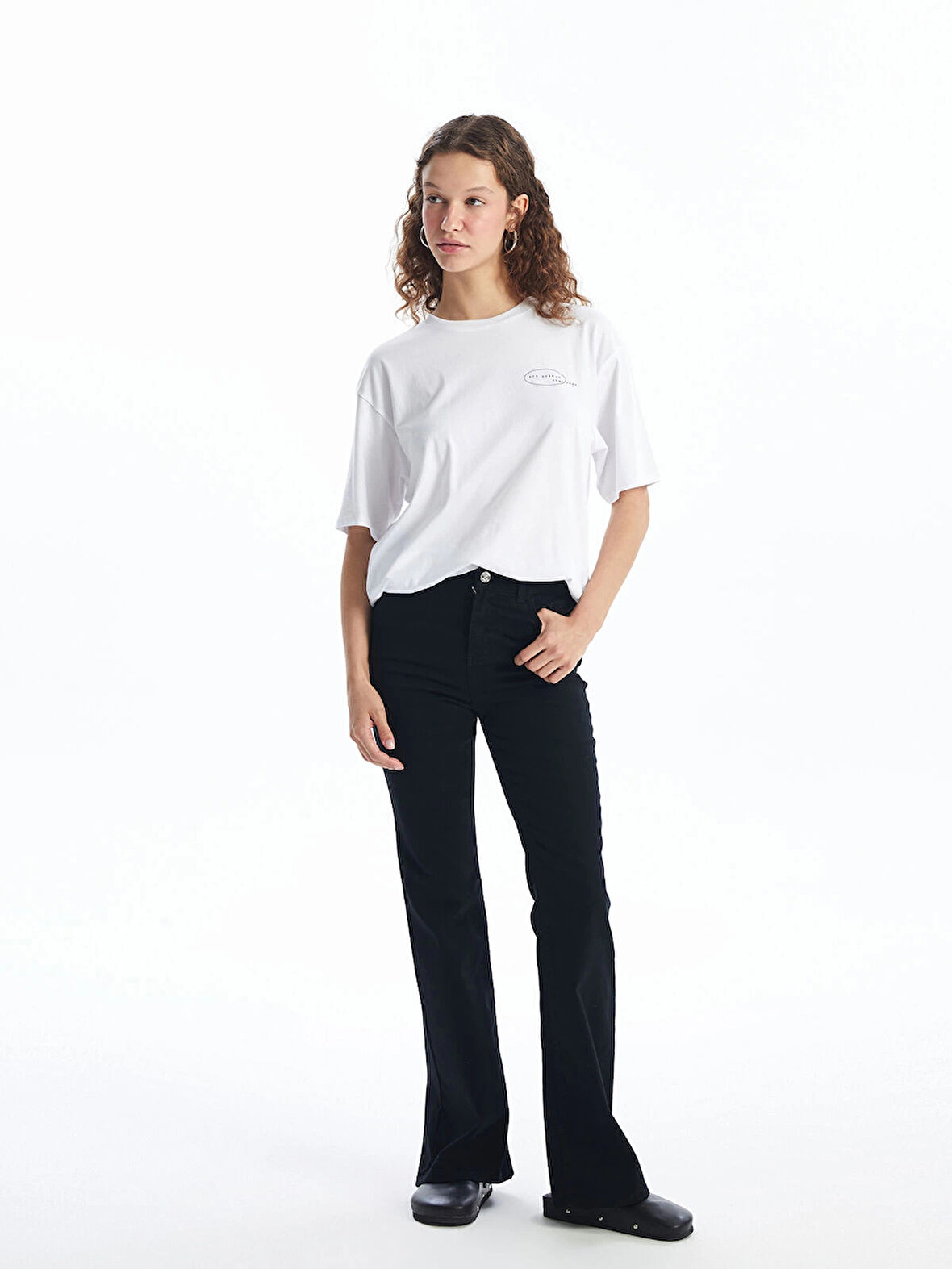 LCW Jeans SİYAH Mars Flare Kadın Jean Pantolon