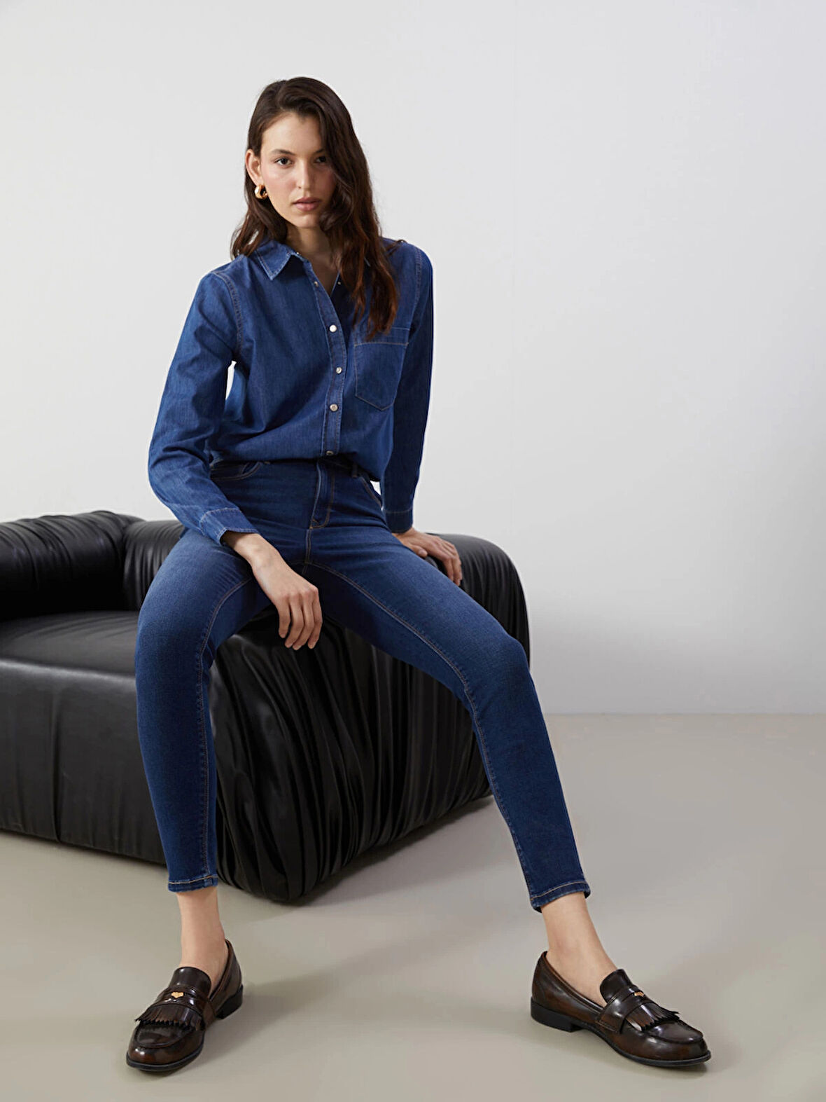 LCW Jeans Indigo Jüpiter Süper Skinny Fit Kadın Jean Pantolon