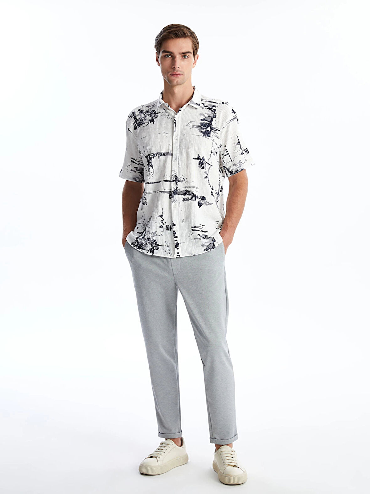 LCW Vision Gri Slim Fit Erkek Pantolon