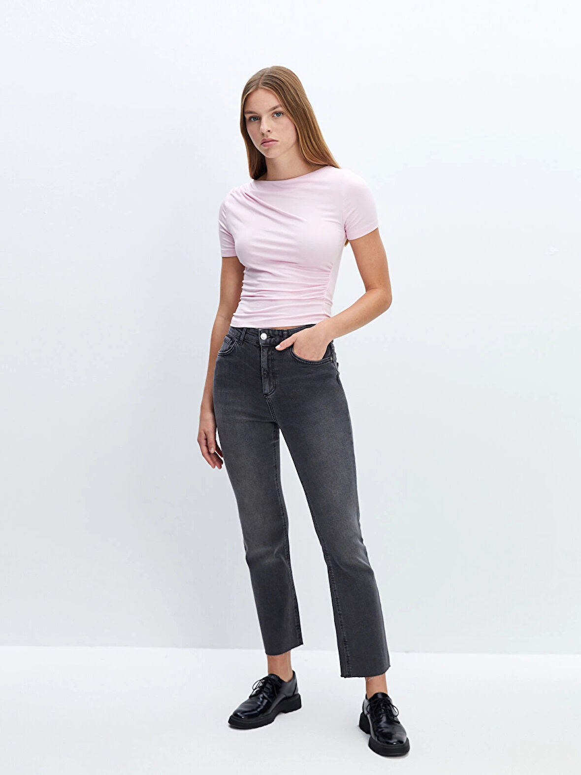 LCW Jeans GRİ Mars Flare Kadın Jean Pantolon