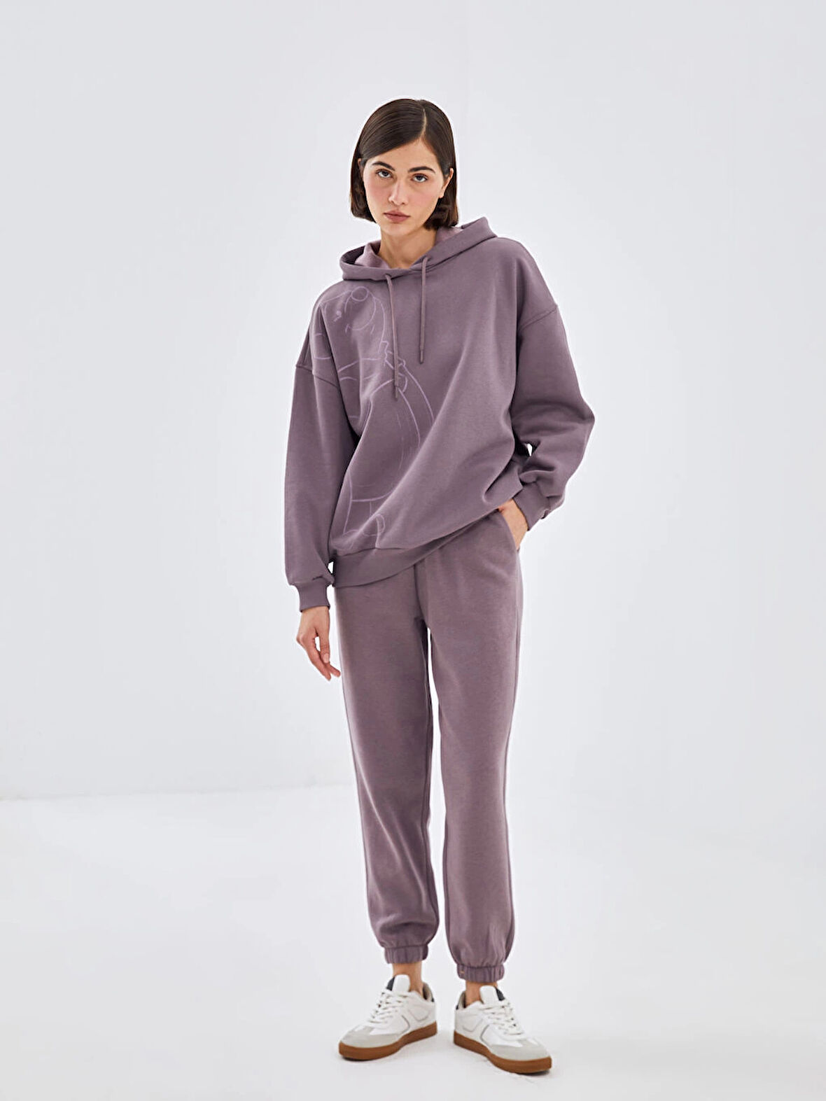 LCW Vision Mürdüm Beli Lastikli Kadın Kalın Jogger Eşofman Altı