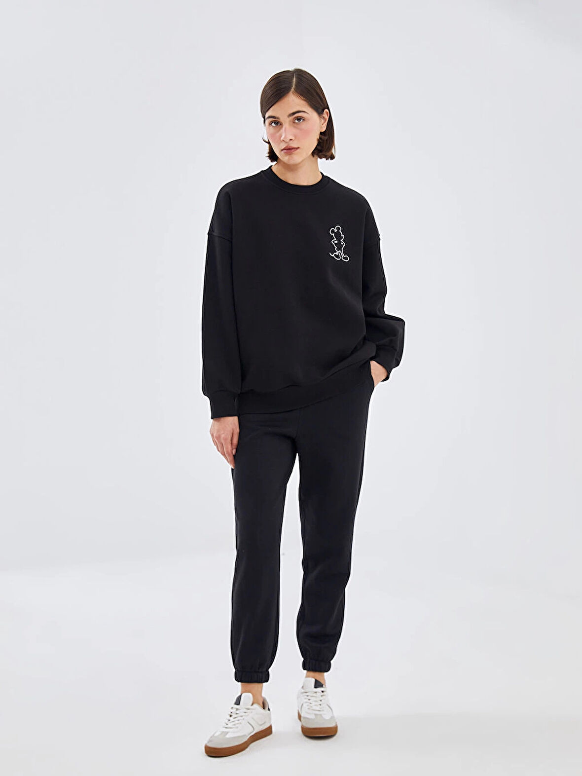 LCW Vision Siyah Beli Lastikli Kadın Kalın Jogger Eşofman Altı