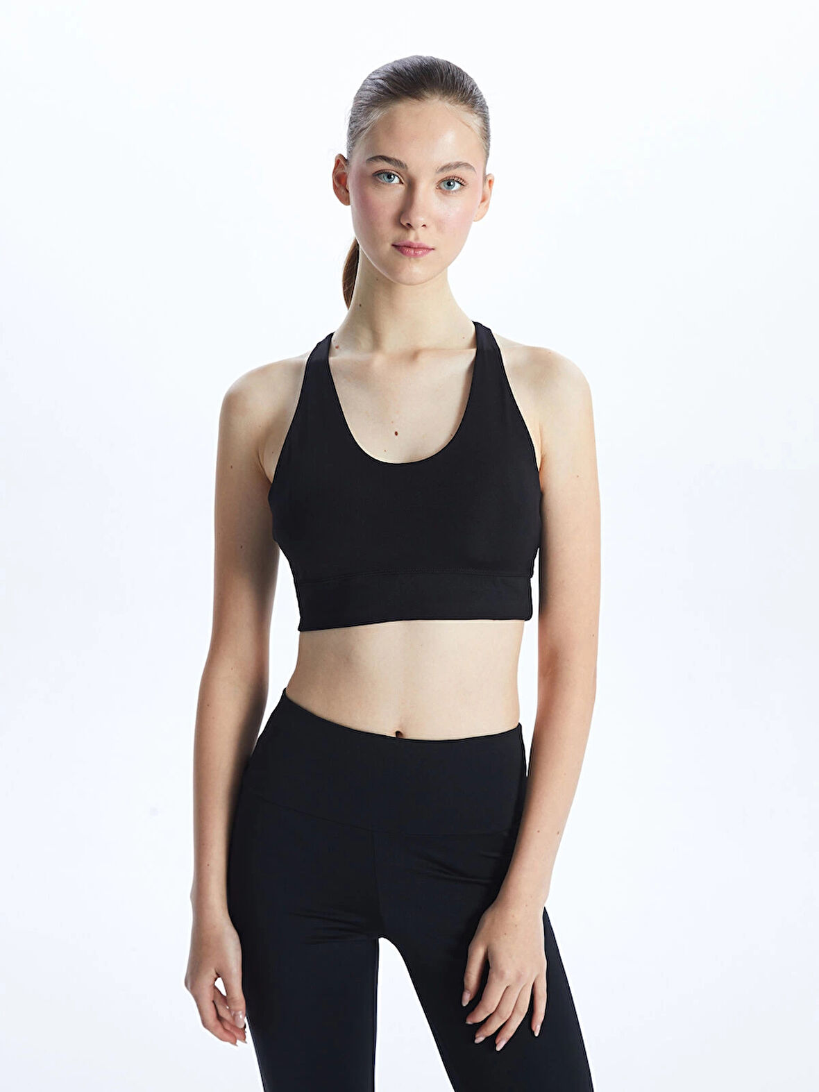 XSIDE ACTIVE SİYAH Kadın U Yaka Düz Spor Büstiyer