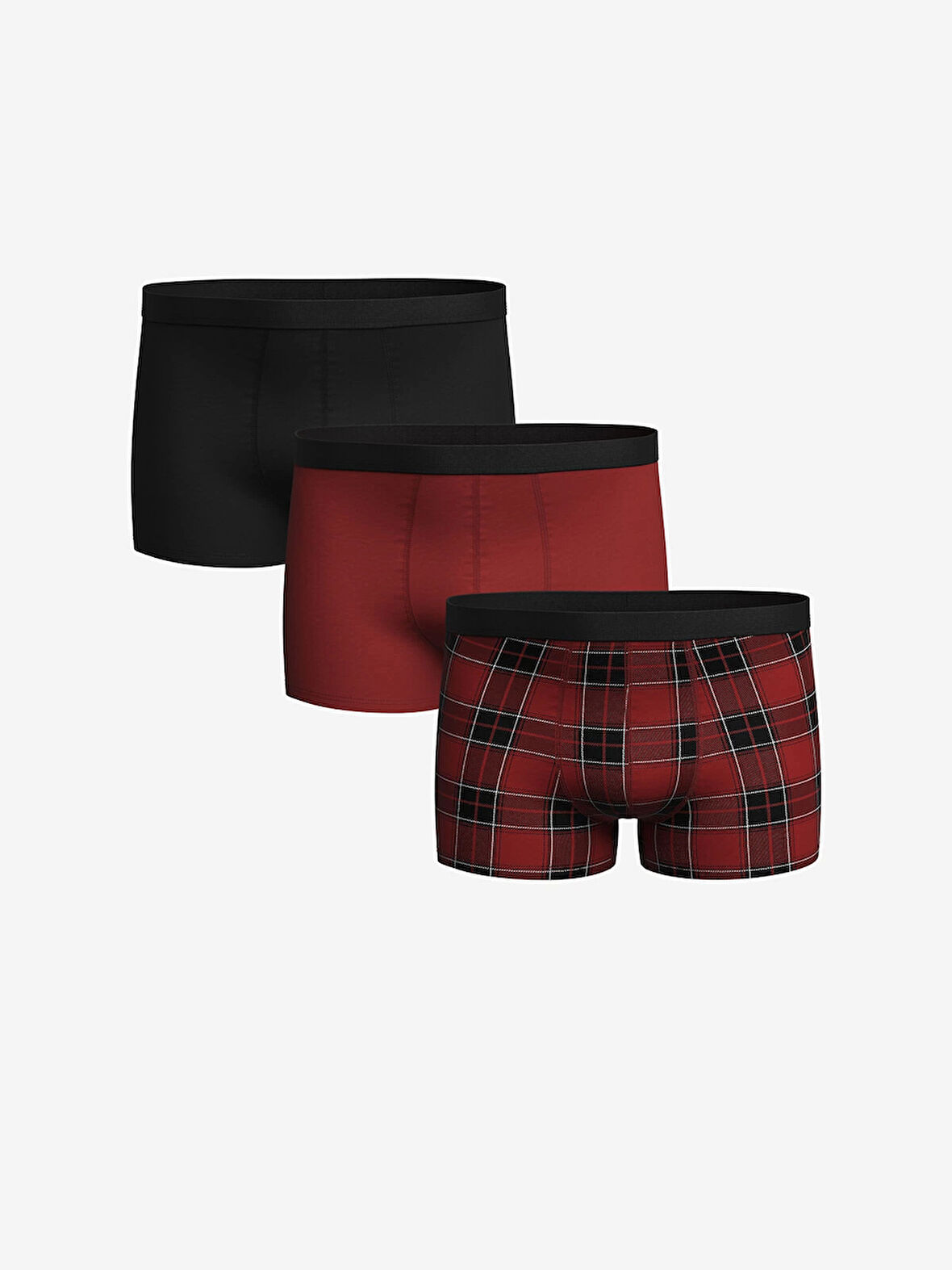 LC WAIKIKI Kirmizi Standart Kalıp Pamuklu Esnek Erkek Boxer 3'lü