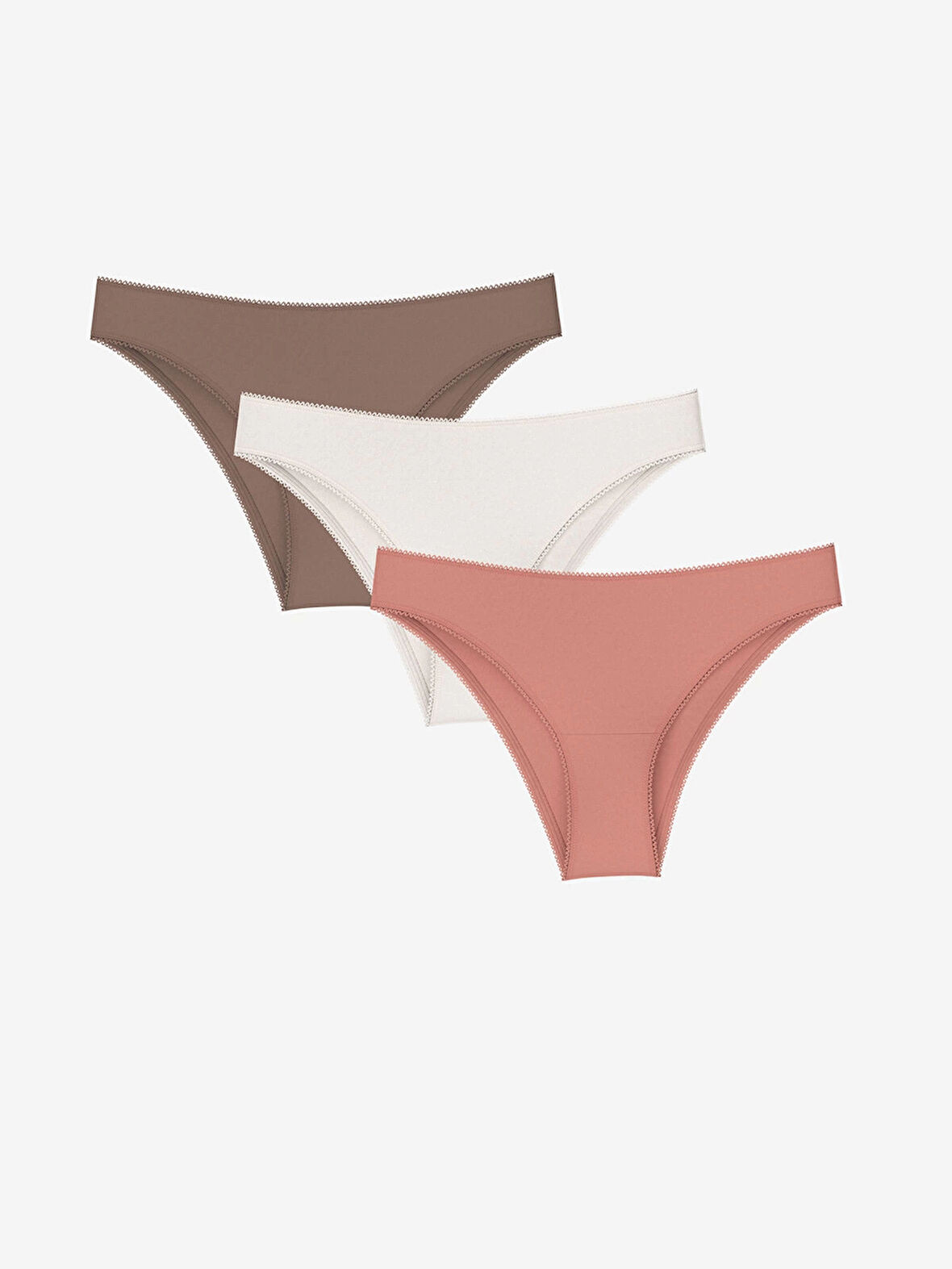 LCW DREAM Pembe Düz Brazilian Külot 3'lü Paket