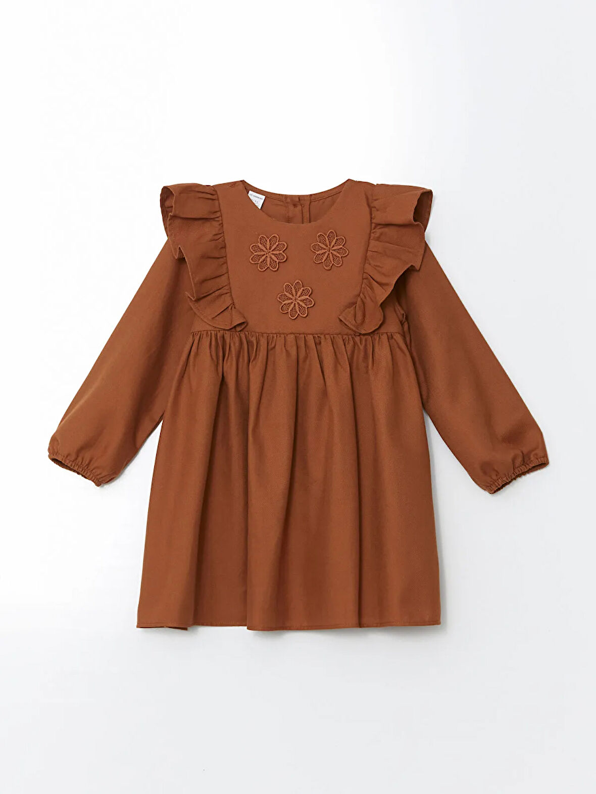 Bisiklet Yaka Kız Çocuk Gabardin Elbise_W4JG09Z1-KVD868414820803418-24 Ay