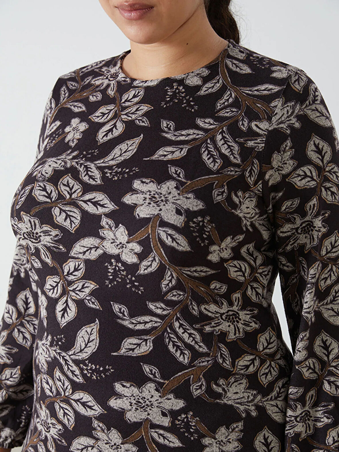 Bisiklet Yaka Desenli Kadın Elbise_W4EC78Z8-LQY_8684148573514_48