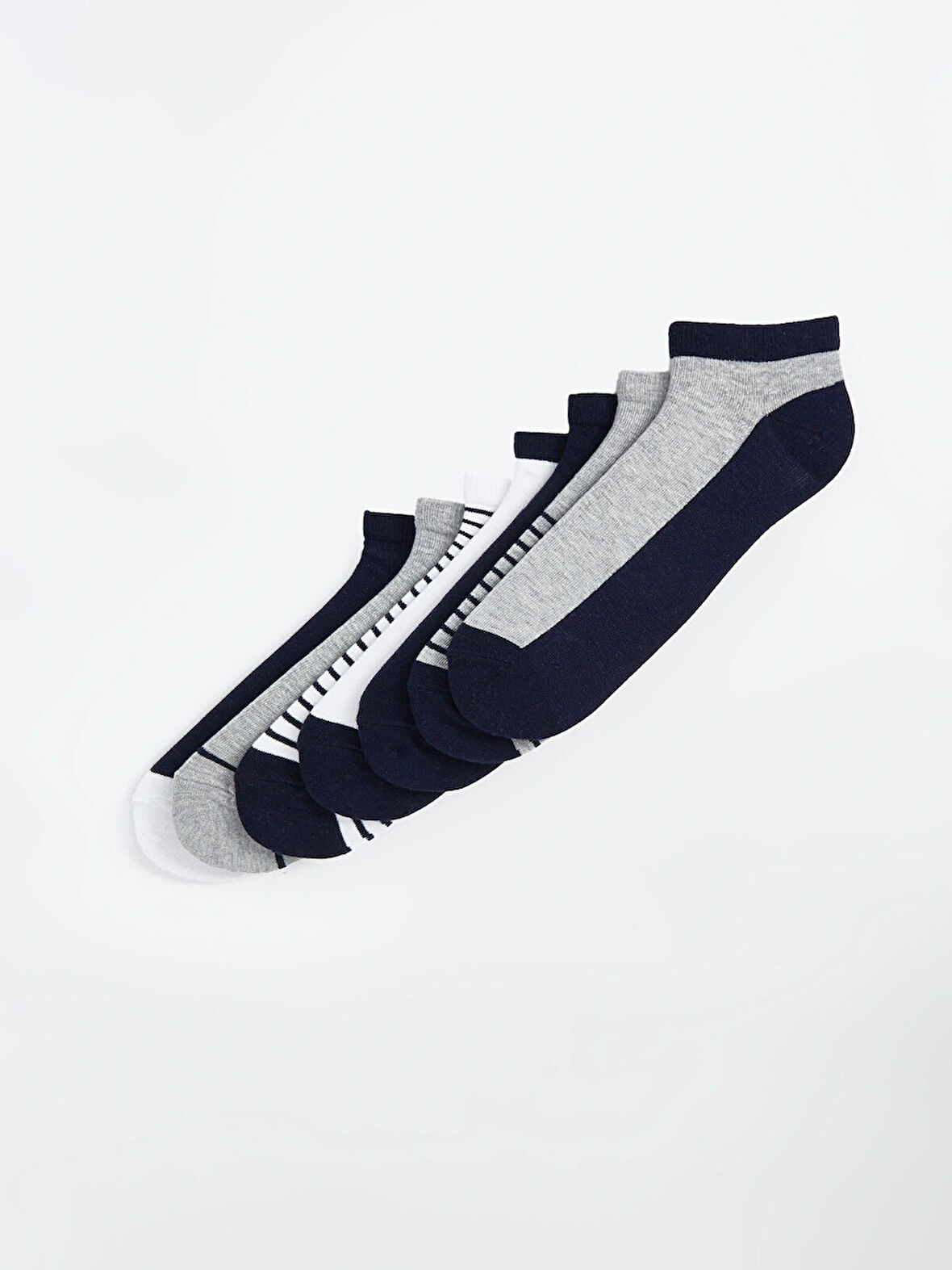 LCW ACCESSORIES Karişik Çizgili Erkek Patik Çorap 7'li