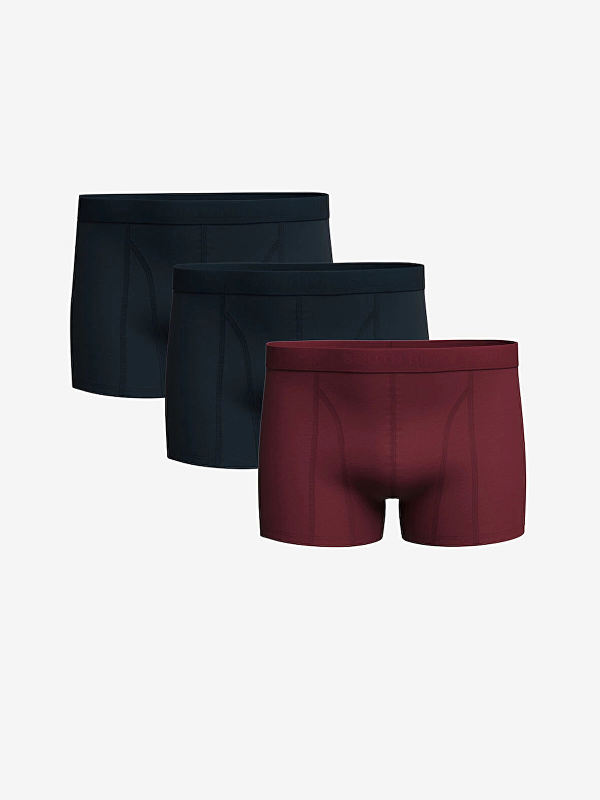 LC WAIKIKI BORDO Standart Kalıp Pamuklu Esnek Erkek Boxer 3'lü