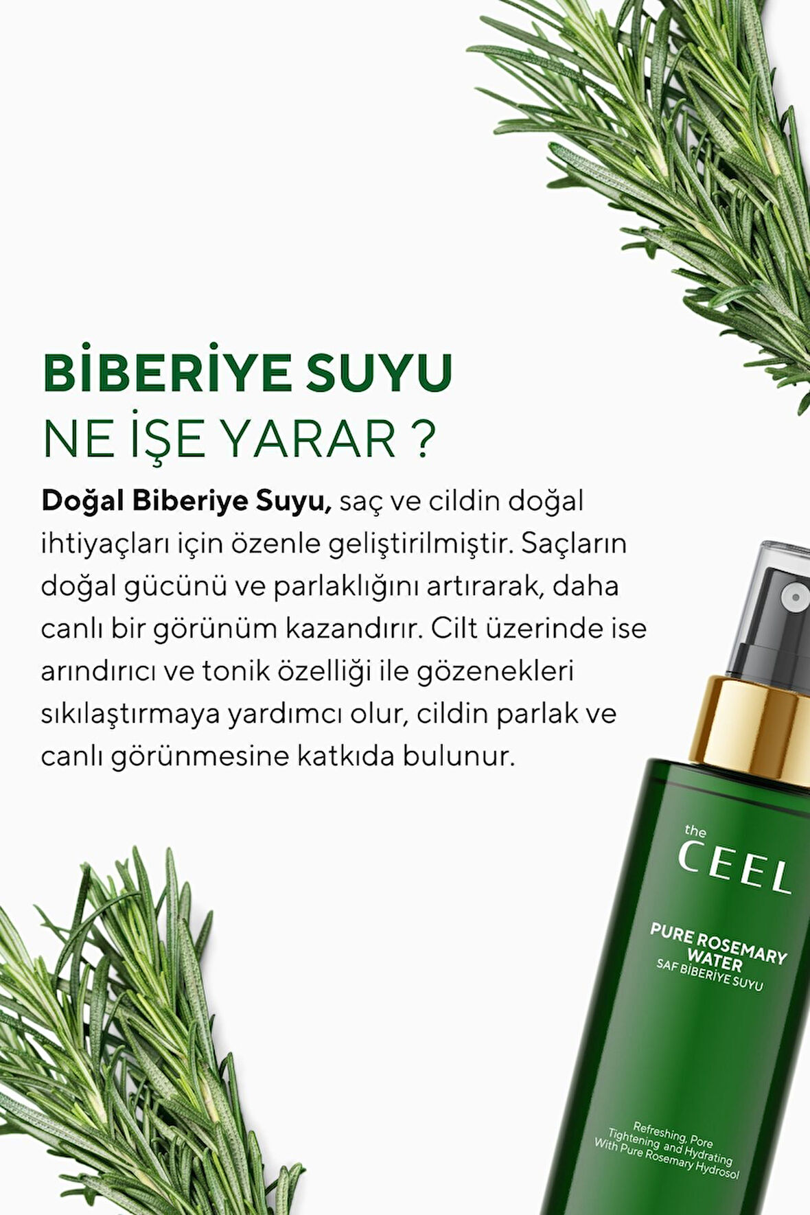 The Ceel Saf Biberiye Suyu Vegan 100 ml