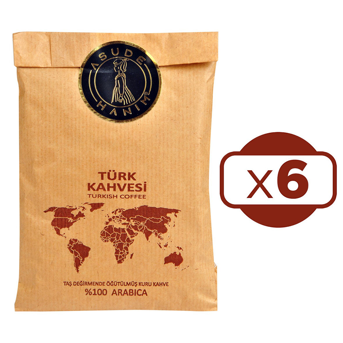 Asude Hanım Türk Kahvesi 90 gr 6 lı
