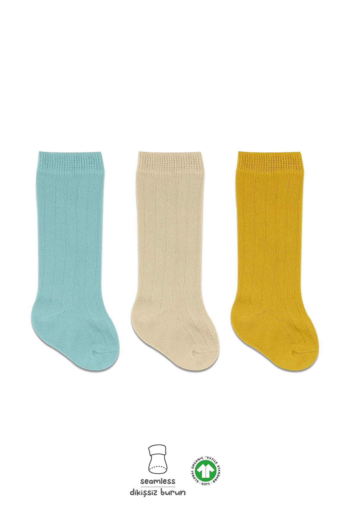 Bistyle Derby Dizaltı Çorap 3'Lü BS40101 Nil Bej Hardal