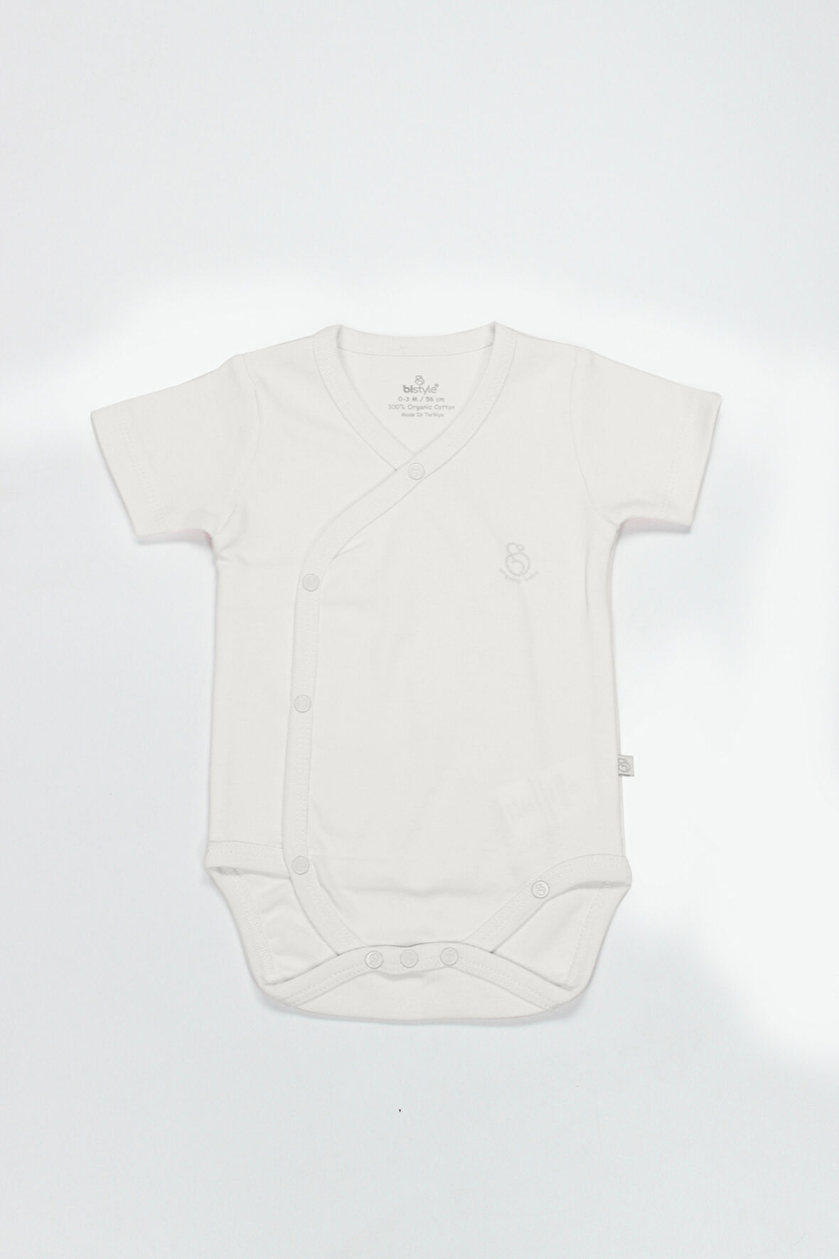 Bistyle Organik Natural Basic Style Kruvaze Yarım Kol Body BS17101 Ekru