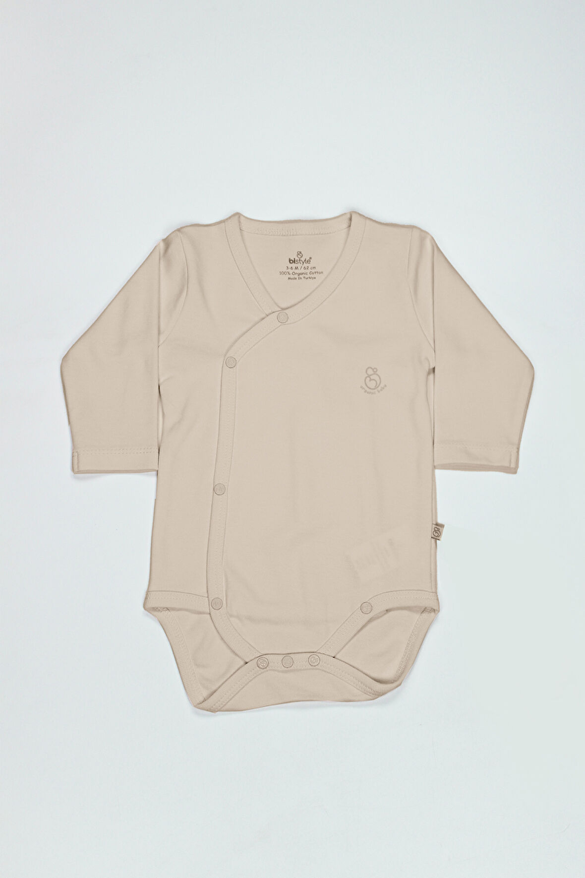 Bistyle Organik Natural Basic Style Kruvaze Uzun Kol Body BS17102 Bej