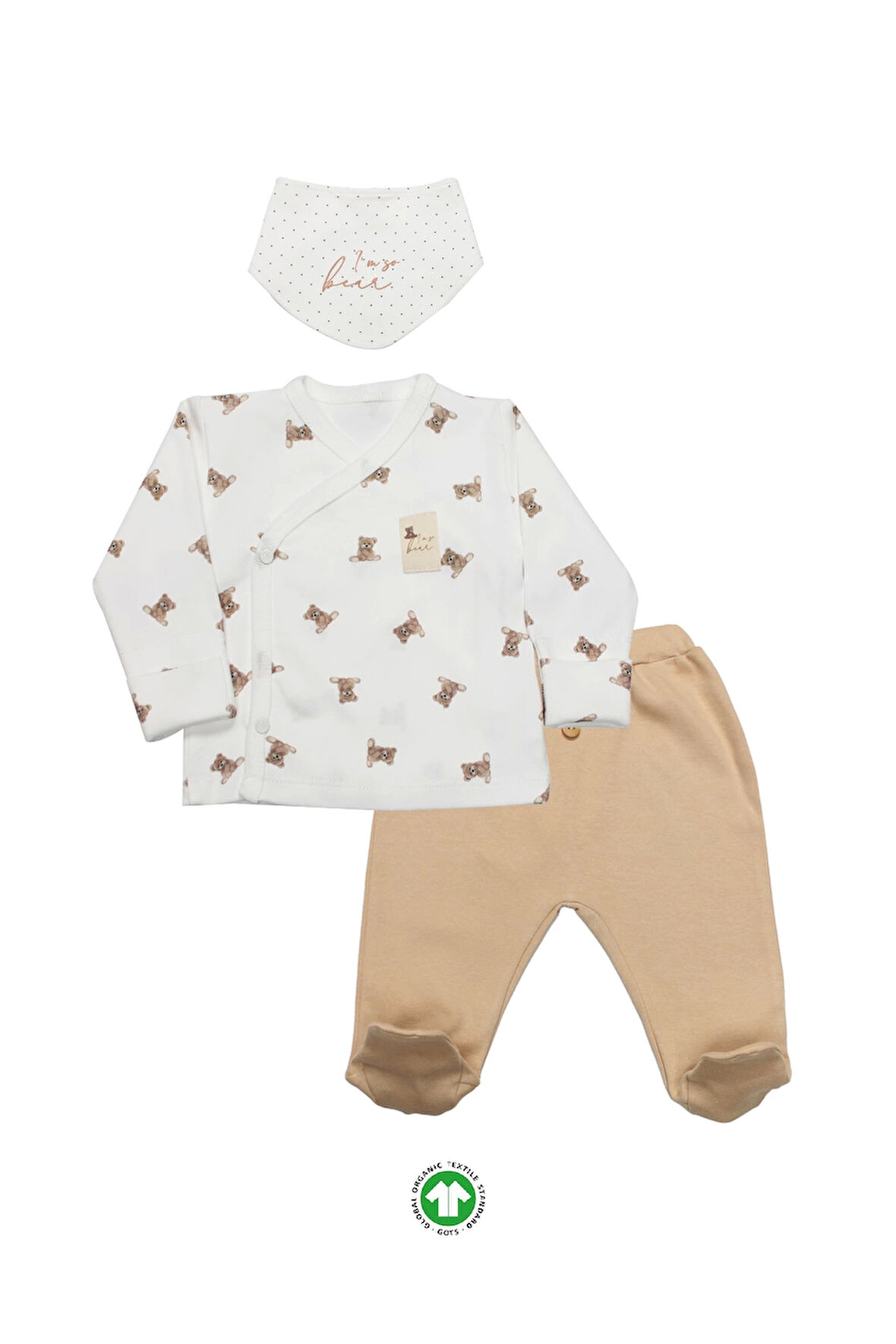 Bistyle I Am So Bear 3'lü Takım 13103 Bej-ekru