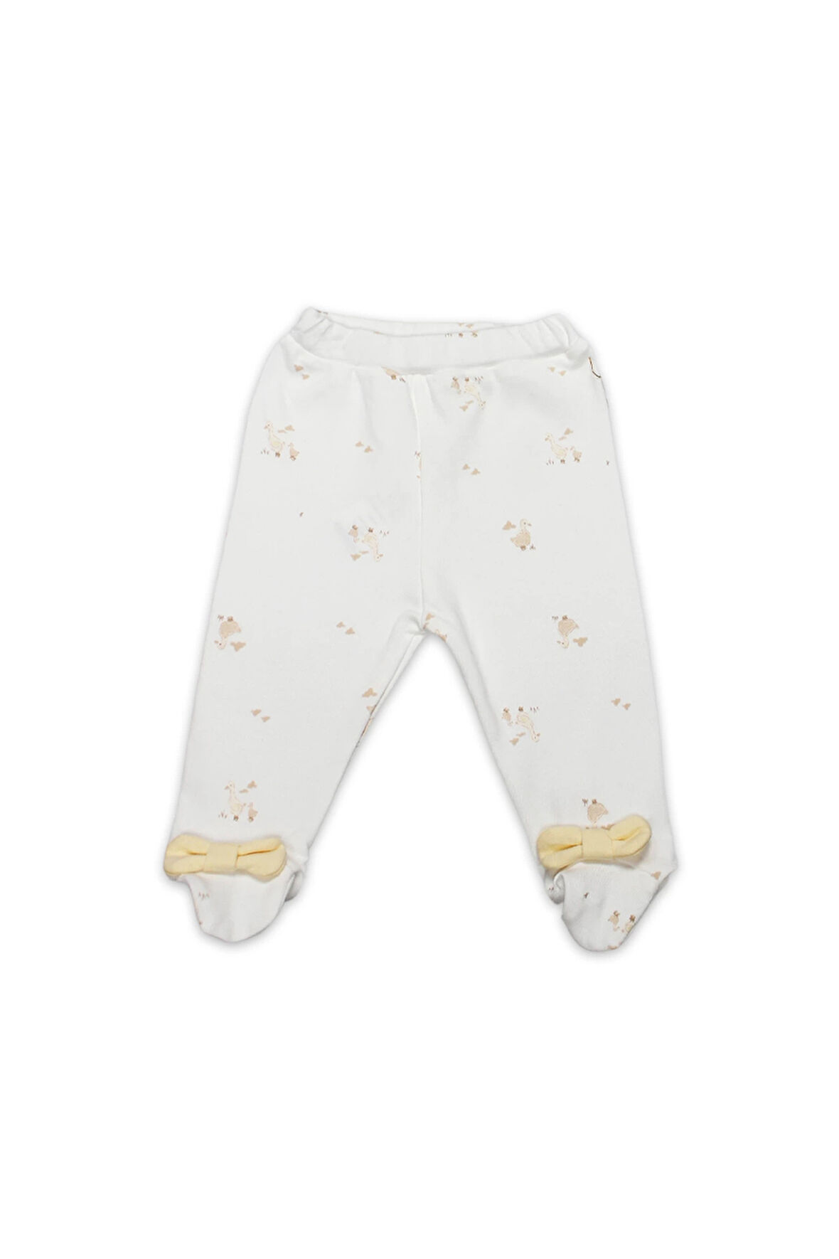 Bistyle Patikli Alt Welcome Baby Duck 16107 Sarı-ekru