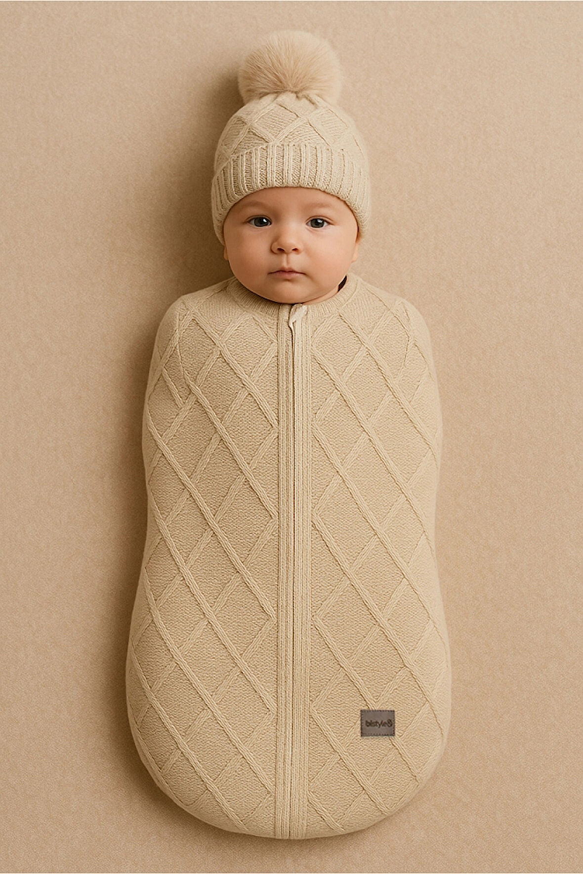 Bistyle Baby İn Swadding Triko Kundak 75108 Bej