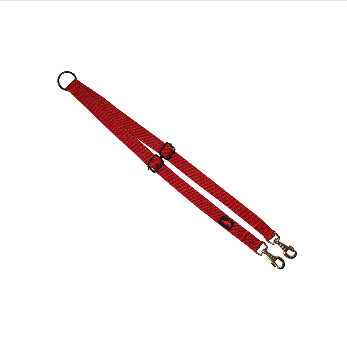 Natura İkili Gezdirme Tasma 2,5 cm Kırmızı