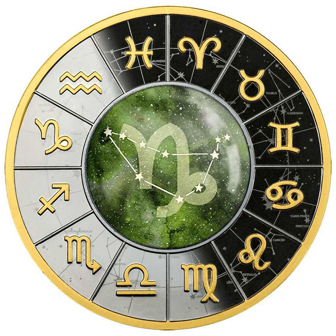 AgaKulche Burçlar Serisi Oğlak Gümüş Sikke Coin