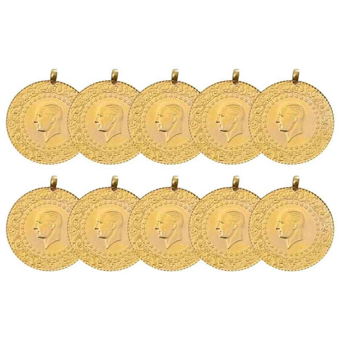 AgaKulche Yeni 10 Adet Yarım Altın