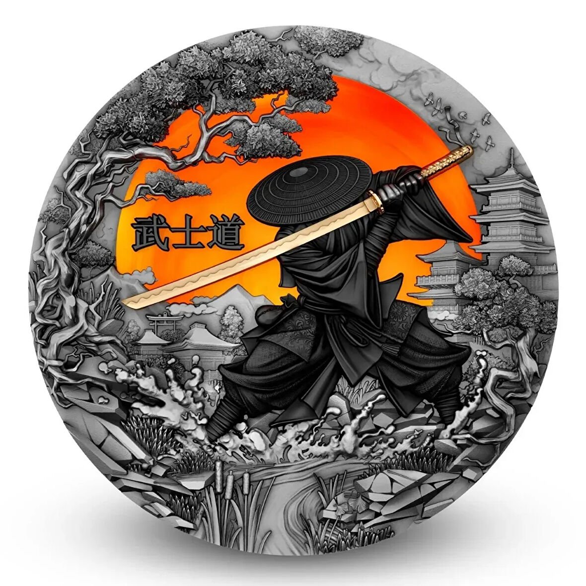 AgaKulche Bushido Savaşçı Gümüş Sikke Coin