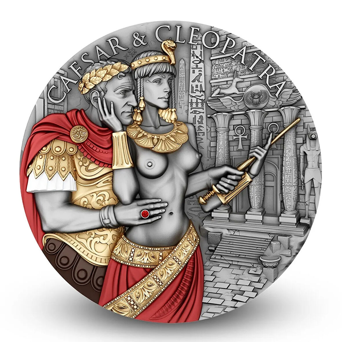 AgaKulche Sezar ve Kleopatra Gümüş Sikke Coin