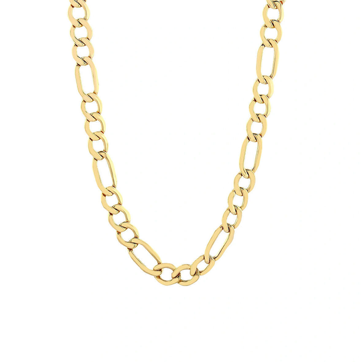 AgaKulche Figaro Düz Altın Zincir