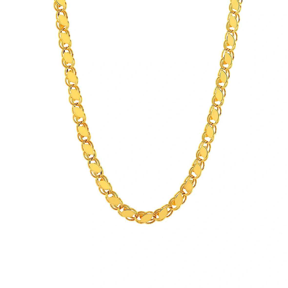 AgaKulche Aynalı 5,2 mm Altın Zincir