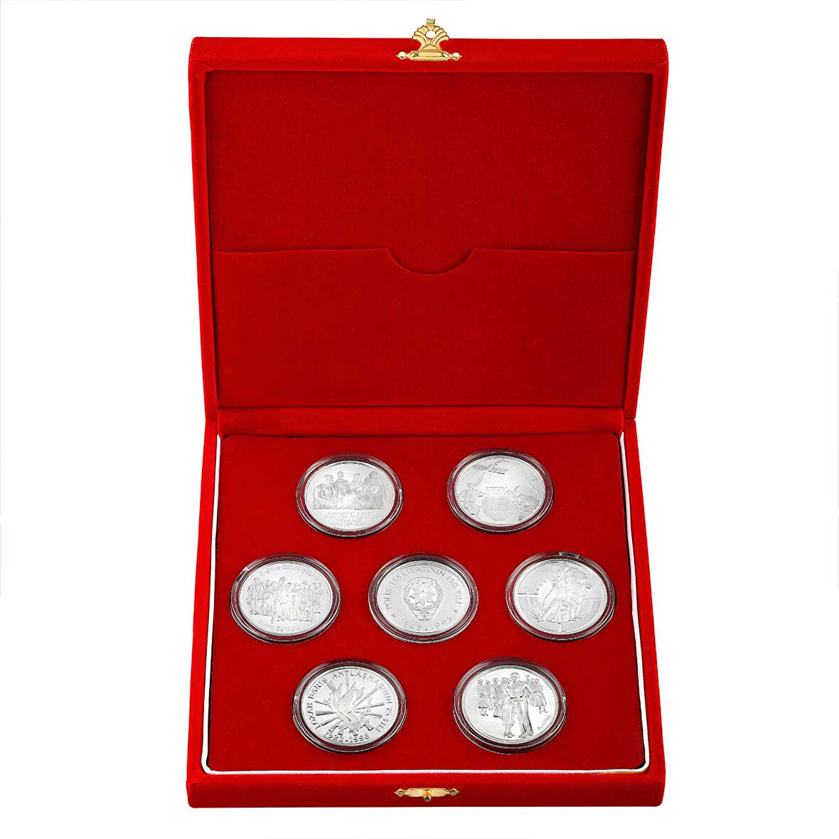 AgaKulche Cumhuriyetin 75. Yılı Gümüş Sikke Coin 7'li Set