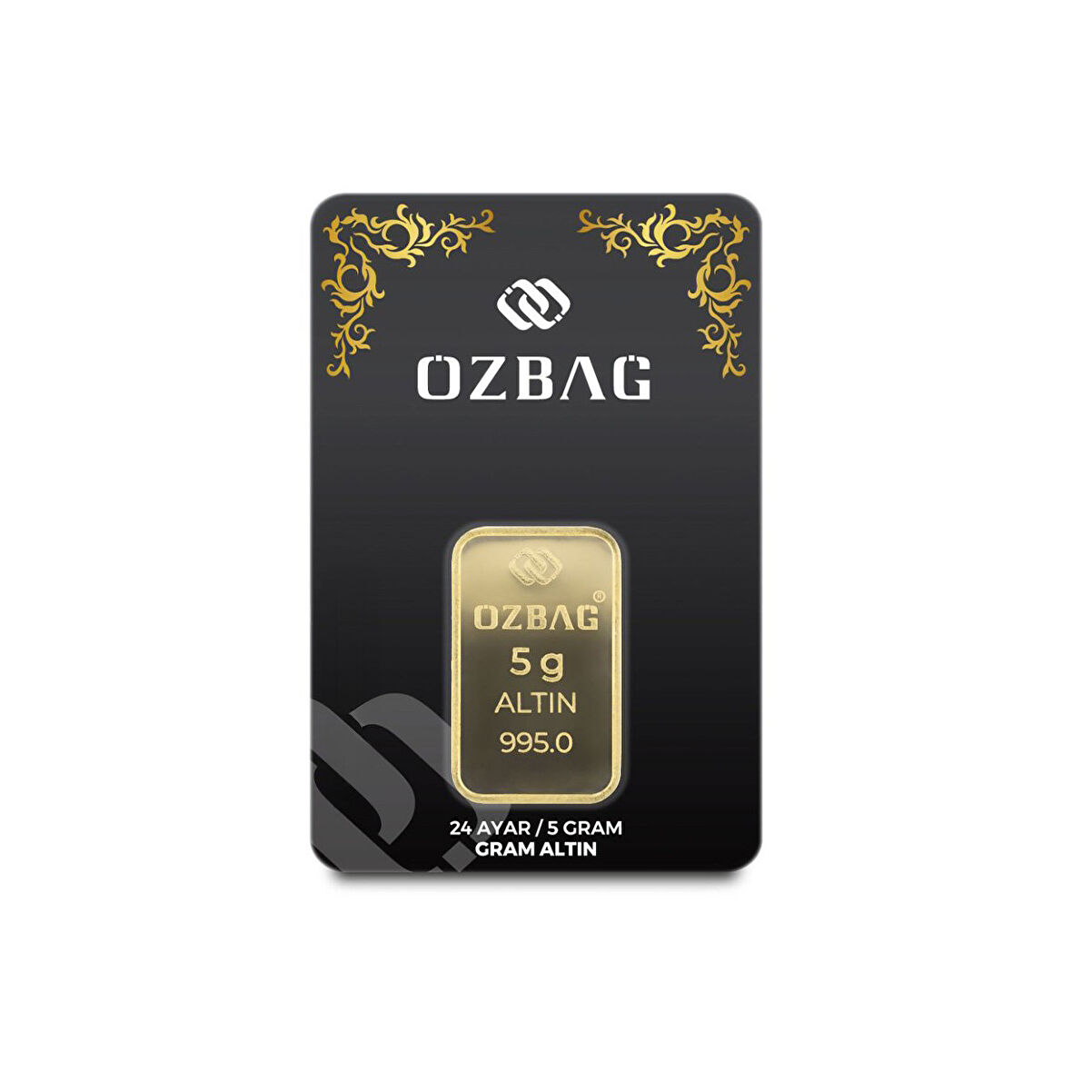 AgaKulche Özbağ 5 gr 995 24 Ayar Külçe Altın