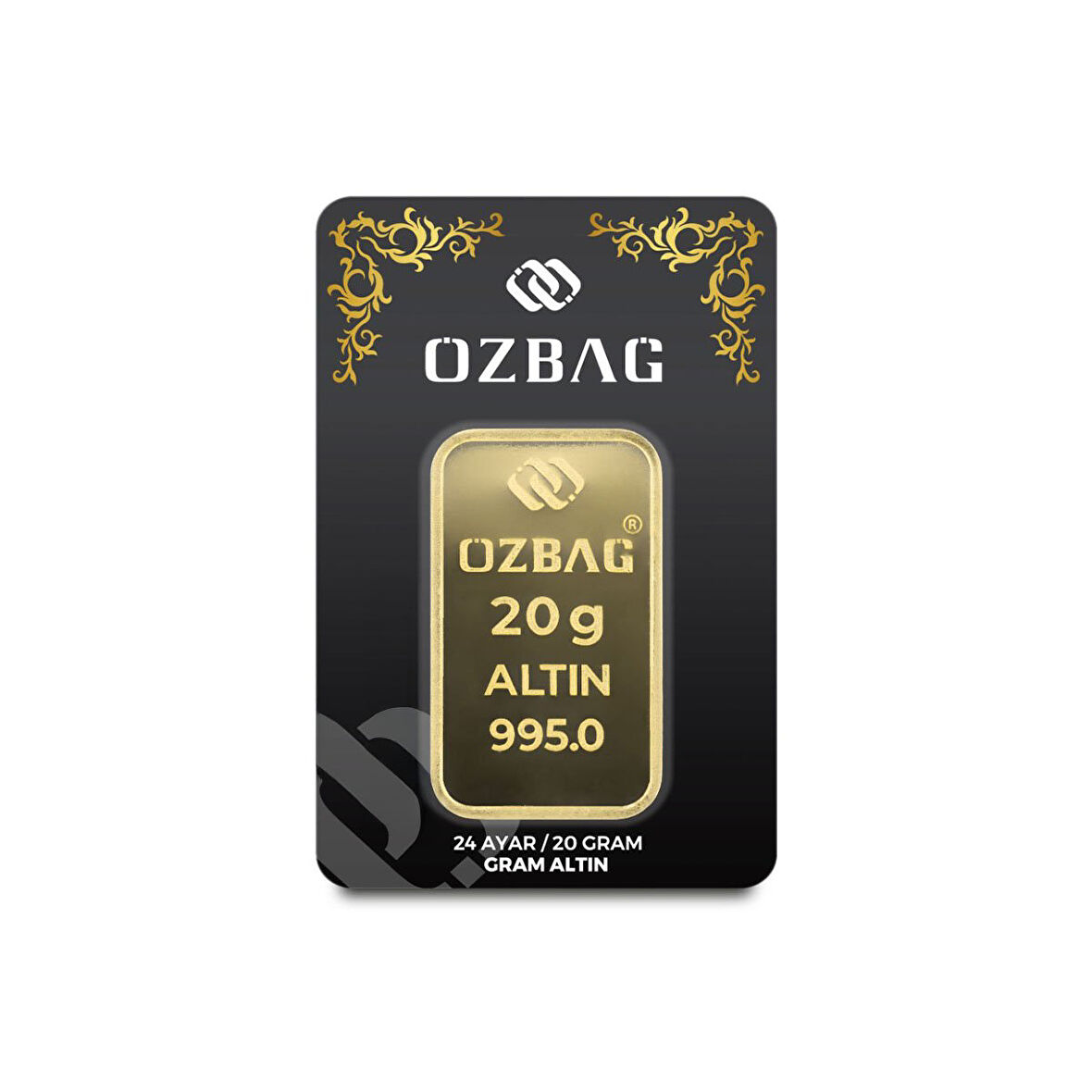 AgaKulche Özbağ 20 gr 995 24 Ayar Külçe Altın