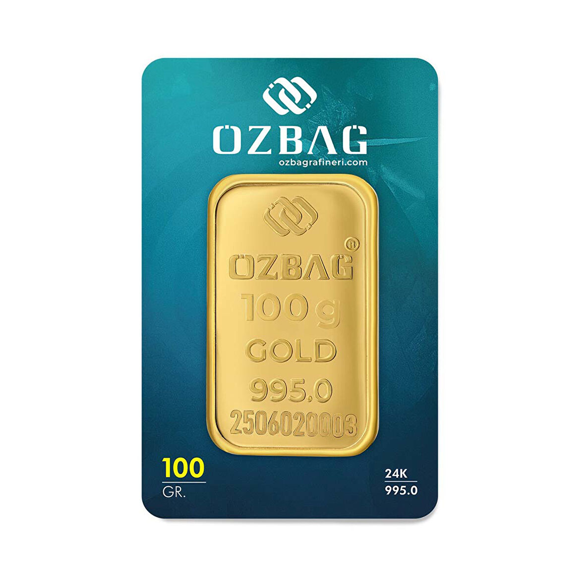 AgaKulche Özbağ 100 gr 995 24 Ayar Külçe Altın