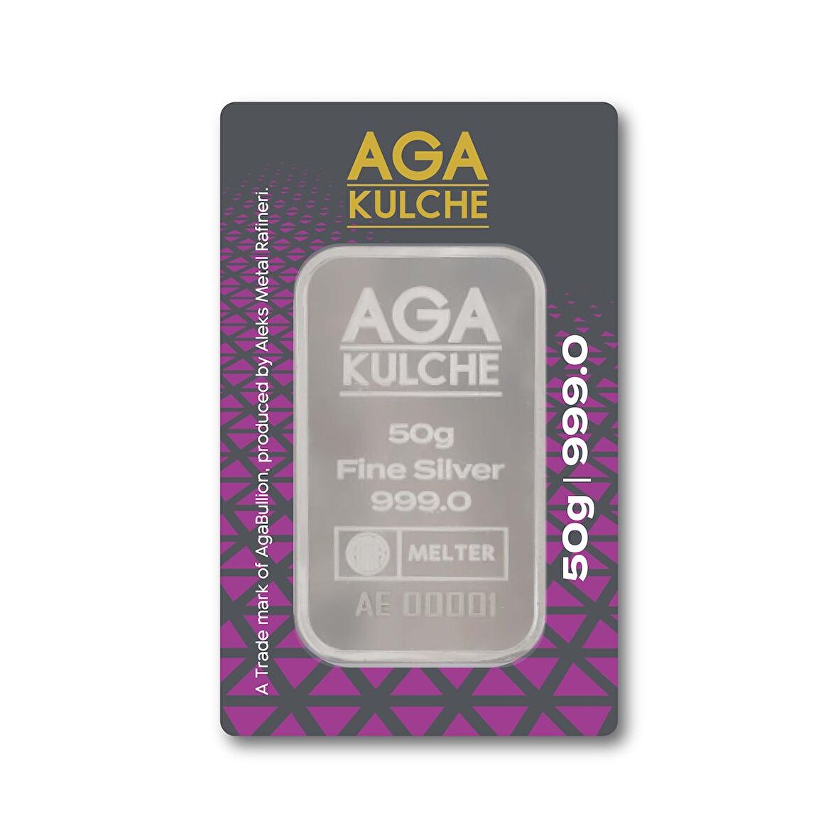 AgaKulche 50 Gram Külçe Gümüş (999.0)